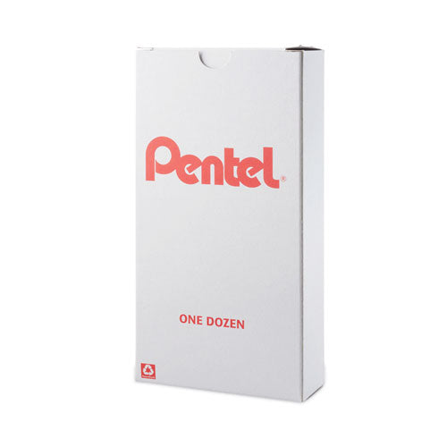 Image of Pentel® BLN77PW-C EnerGel Pearl Deluxe RTX Gel Pen, Retractable, Medium 0.7 mm, Blue Ink, Pearl White/Blue Barrel, Dozen