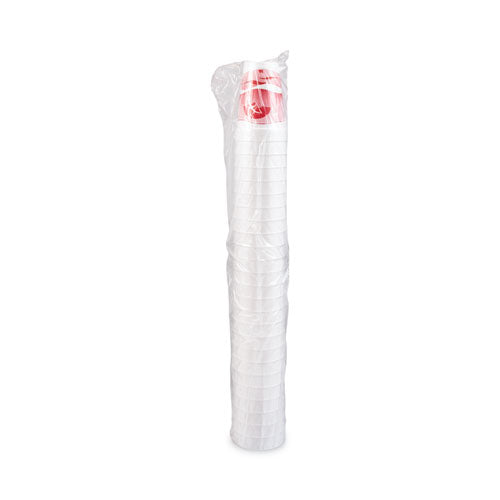 Image of Dart® 16J16H Horizon Hot/Cold Foam Drinking Cups, 16 oz, White/Cranberry, 25/Bag, 40 Bags/Carton