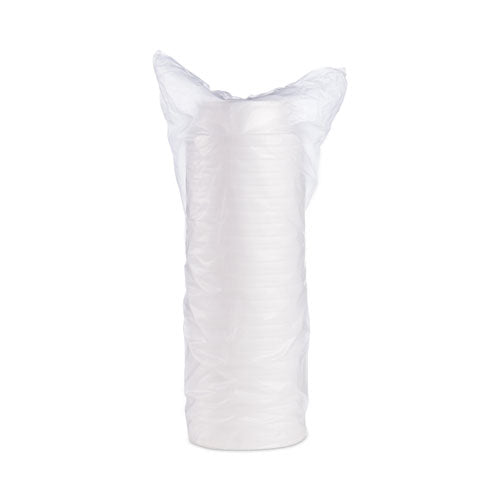 Image of Dart® 8SJ32 Foam Container, Squat, 8 oz, 4.63" Diameter x 1.13" h, White, 500/Carton