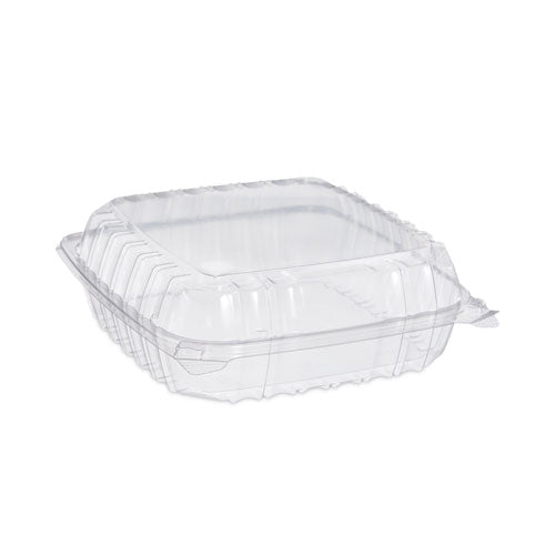 Image of Dart® C95PST1 ClearSeal Hinged-Lid Plastic Containers, 9.3 x 8.8 x 3, Clear, Plastic, 100/Bag, 2 Bags/Carton