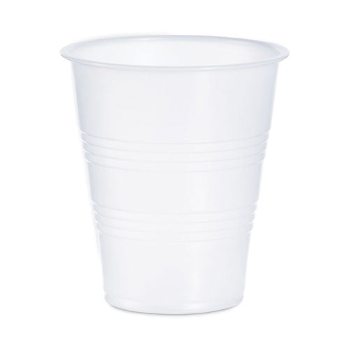 Image of Dart® Y7 High-Impact Polystyrene Cold Cups, 7 oz, Plastic, Translucent, 100/Sleeve, 25 Sleeves/Carton