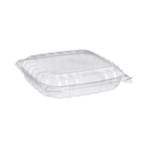 Image of Dart® C89PST1 ClearSeal Hinged-Lid Plastic Containers, 8.31 x 8.31 x 2, Clear, Plastic, 125/Bag, 2 Bags/Carton