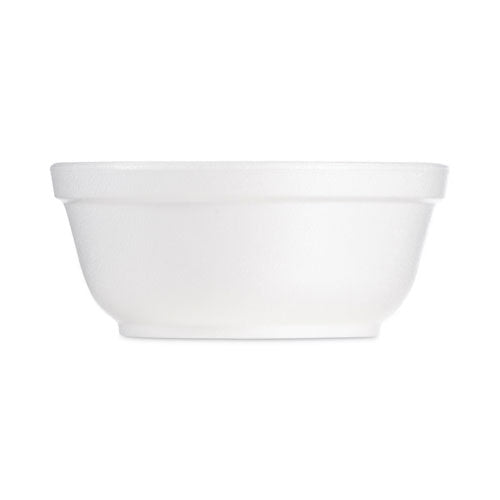 Image of Dart® 8B20 Insulated Foam Bowls, 8 oz, White, 50/Pack, 20 Packs/Carton