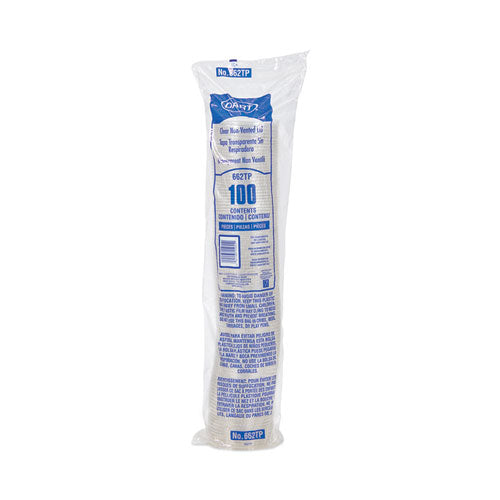 Image of SOLO® 662TP Non-Vented Cup Lids, Fits 9 oz to 22 oz Cold Cups, Plastic, Clear, 1,000/Carton