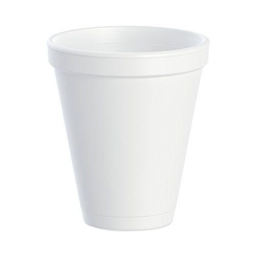 Image of Dart® 12J16 Foam Drink Cups, 12 oz, Squat, White, 1,000/Carton