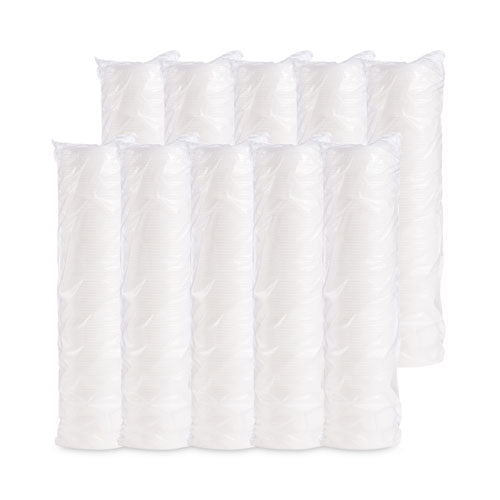 Image of Dart® 6JL Plastic Lids for Foam Containers, Vented, Fits 3.5 oz to 6 oz, White, 100/Pack, 10 Packs/Carton