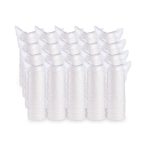 Image of Dart® 8SJ32 Foam Container, Squat, 8 oz, 4.63" Diameter x 1.13" h, White, 500/Carton