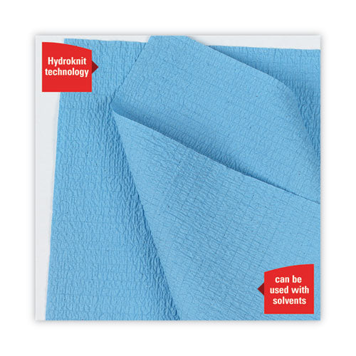 Image of WypAll® 35431 General Clean X60 Cloths, Small Roll, 13.5 x 19.6, Blue, 130/Roll, 6 Rolls/Carton