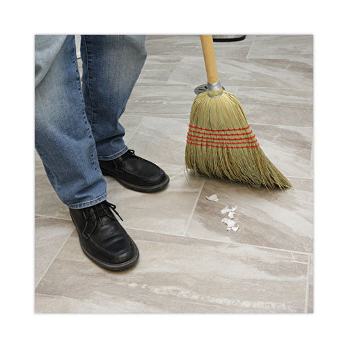 Image of Boardwalk® BWK926YEA Parlor Broom, Yucca/corn Fiber Bristles, 55.5" Overall Length, Natural