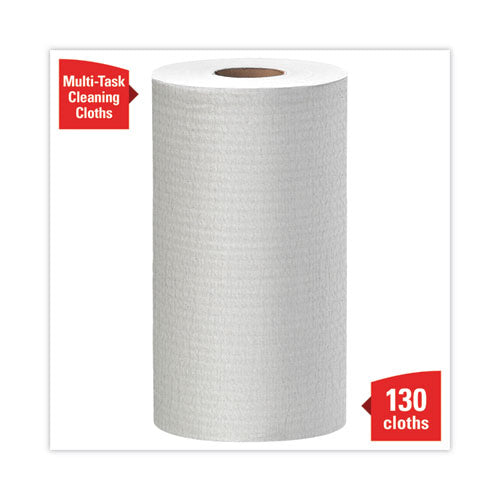 Image of WypAll® 35401 General Clean X60 Cloths, Small Roll, 9.8 x 13.4, White, 130/Roll, 12 Rolls/Carton