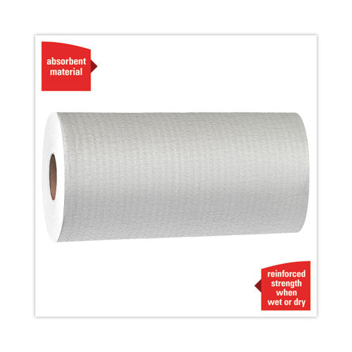 Image of WypAll® 35401 General Clean X60 Cloths, Small Roll, 9.8 x 13.4, White, 130/Roll, 12 Rolls/Carton
