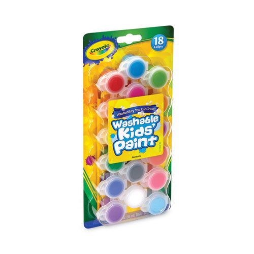 Image of Crayola® 54-0125 Washable Paint, 18 Assorted Colors, Interconnected 3 Oz Cups