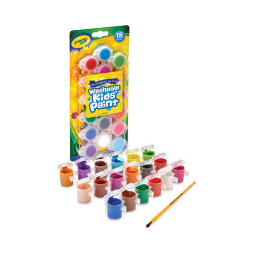 Image of Crayola® 54-0125 Washable Paint, 18 Assorted Colors, Interconnected 3 Oz Cups