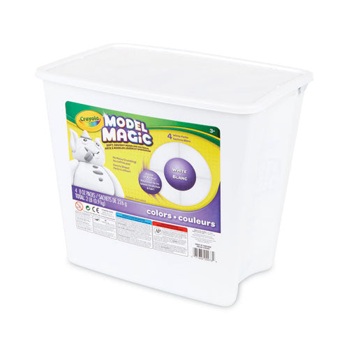 Image of Crayola® 57-4400 Model Magic Modeling Compound, 8 Oz Packs, 4 Packs, White, 2 Lbs