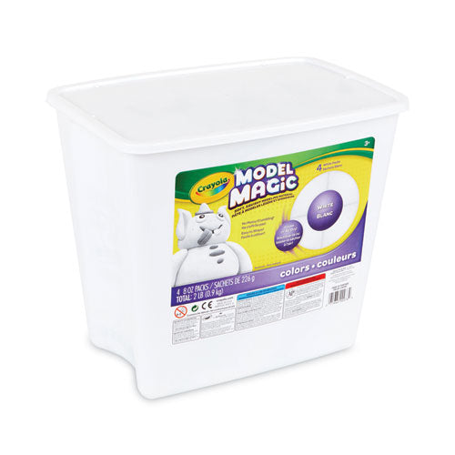 Image of Crayola® 57-4400 Model Magic Modeling Compound, 8 Oz Packs, 4 Packs, White, 2 Lbs