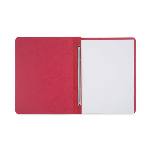 Image of ACCO A7025978A Pressboard Report Cover With Tyvek Reinforced Hinge, Two-Piece Prong Fastener, 3" Capacity, 8.5 X 11, Red/red