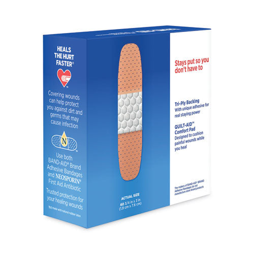 Image of BAND-AID® 100563500 Plastic Adhesive Bandages, 0.75 X 3, 60/box
