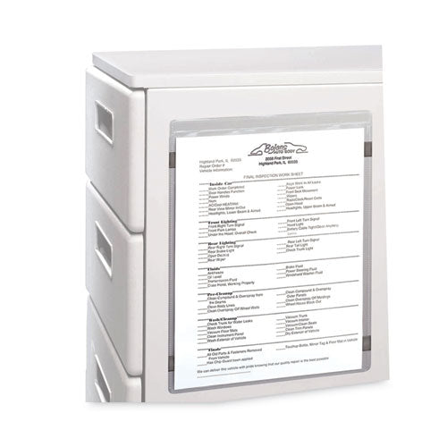 Image of C-Line® 83911 Magnetic Shop Ticket Holders, Super Heavy-Duty, Top Load 8.5 x 11 Insert, Clear Front, 15/Box