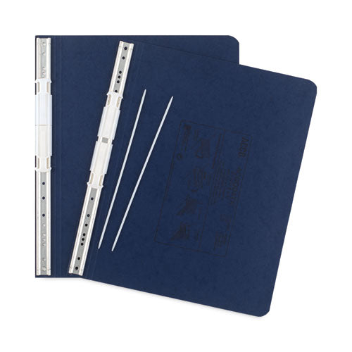 Image of ACCO A7054133A Presstex Covers With Storage Hooks, 2 Posts, 6" Capacity, 12 X 8.5, Dark Blue