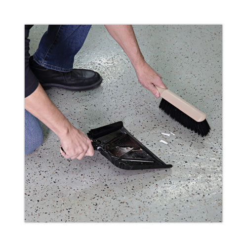 Image of Boardwalk® BWK5208 Counter Brush, Black Tampico Bristles, 4.5" Brush, 3.5" Tan Plastic Handle