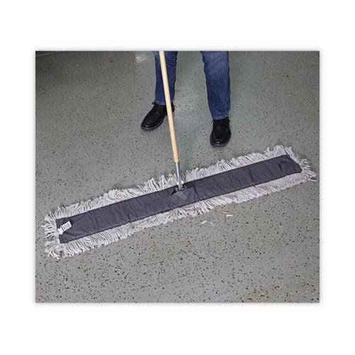 Image of Boardwalk® BWK1648 Disposable Dust Mop Head, Cotton/Synthetic Fibers, 48 x 5, White