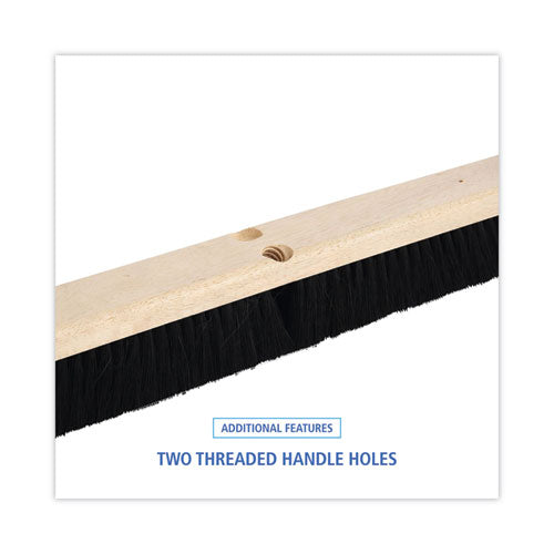 Image of Boardwalk® BWK20224 Floor Brush Head, 2.5" Black Tampico Fiber Bristles, 24" Brush