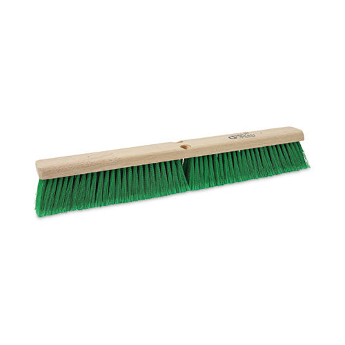 Image of Boardwalk® BWK20724 Floor Broom Head, 3" Green Flagged Recycled Pet Plastic Bristles, 24" Brush