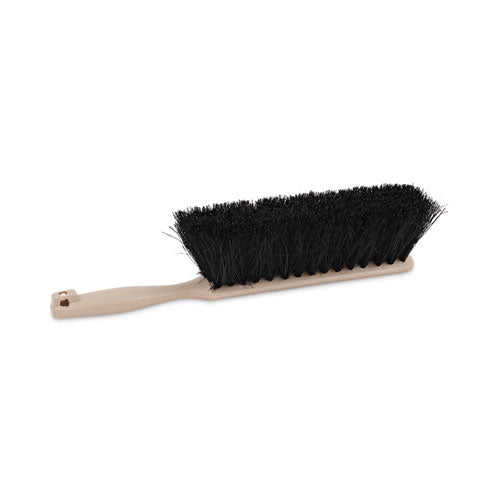 Image of Boardwalk® BWK5208 Counter Brush, Black Tampico Bristles, 4.5" Brush, 3.5" Tan Plastic Handle