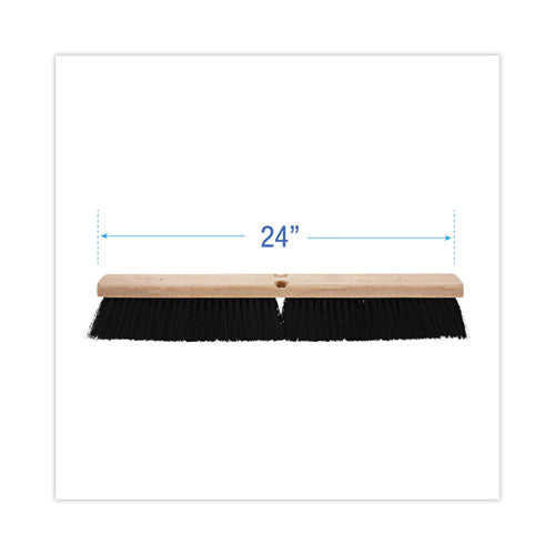 Image of Boardwalk® BWK20624 Floor Brush Head, 3" Black Polypropylene Bristles, 24" Brush