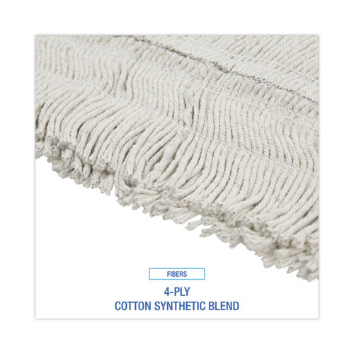 Image of Boardwalk® BWK1648 Disposable Dust Mop Head, Cotton/Synthetic Fibers, 48 x 5, White