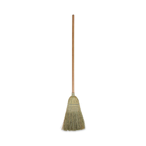 Image of Boardwalk® BWKBR10001 100% Corn Brooms, 60" Overall Length, Natural, 6/Carton