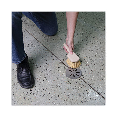 Image of Boardwalk® BWK4208 Utility Brush, Cream Tampico Bristles, 5.5" Brush, 3" Tan Plastic Handle