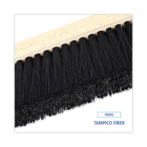 Image of Boardwalk® BWK20224 Floor Brush Head, 2.5" Black Tampico Fiber Bristles, 24" Brush