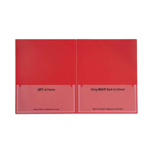 Image of C-Line® 32004 Classroom Connector Folders, Accommodates 11 x 8.5 Sheets, Red, 25/Box