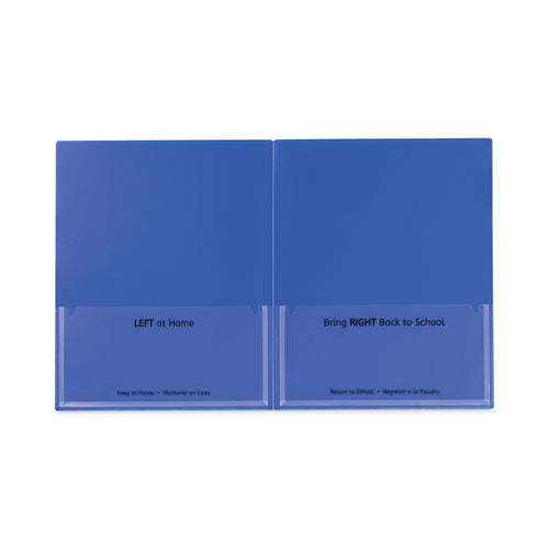 Image of C-Line® 32005 Classroom Connector Folders, Accommodates 11 x 8.5 Sheets, Blue, 25/Box