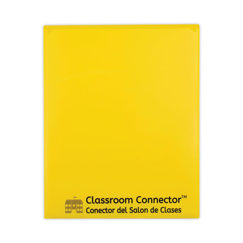 Image of C-Line® 32006 Classroom Connector Folders, Accommodates 11 x 8.5 Sheets, Yellow, 25/Box