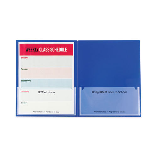 Image of C-Line® 32005 Classroom Connector Folders, Accommodates 11 x 8.5 Sheets, Blue, 25/Box