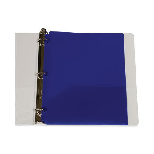 Image of C-Line® 33935 Two-Pocket Heavyweight Poly Portfolio Folder with 3-Hole Punch, Accommodates 11 x 8.5 Sheets, Blue, 25/Box