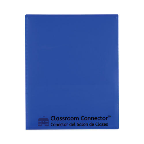 Image of C-Line® 32005 Classroom Connector Folders, Accommodates 11 x 8.5 Sheets, Blue, 25/Box