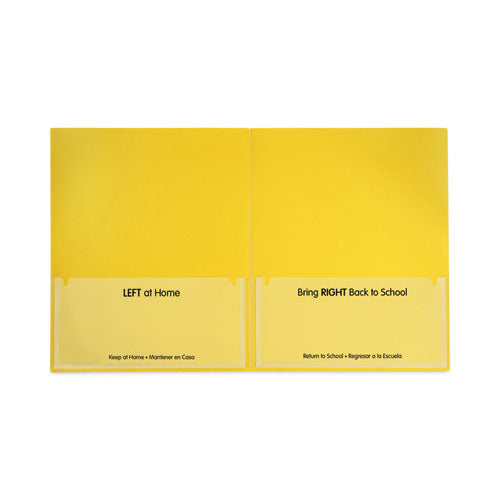 Image of C-Line® 32006 Classroom Connector Folders, Accommodates 11 x 8.5 Sheets, Yellow, 25/Box
