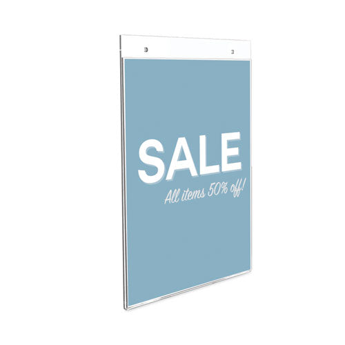 Image of deflecto® 68201 Classic Image Wall-Mount Sign Holder, Portrait, 8.5 x 11, Clear