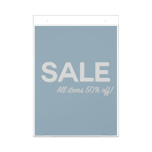Image of deflecto® 68201 Classic Image Wall-Mount Sign Holder, Portrait, 8.5 x 11, Clear
