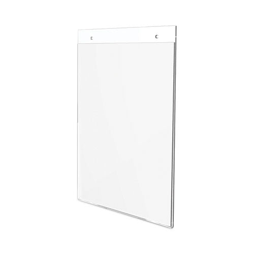 Image of deflecto® 68201 Classic Image Wall-Mount Sign Holder, Portrait, 8.5 x 11, Clear