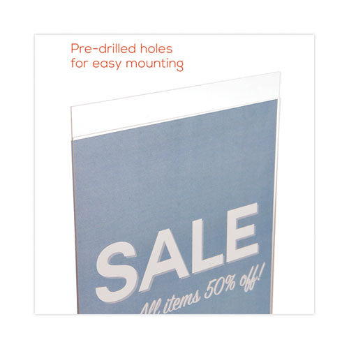 Image of deflecto® 68201 Classic Image Wall-Mount Sign Holder, Portrait, 8.5 x 11, Clear