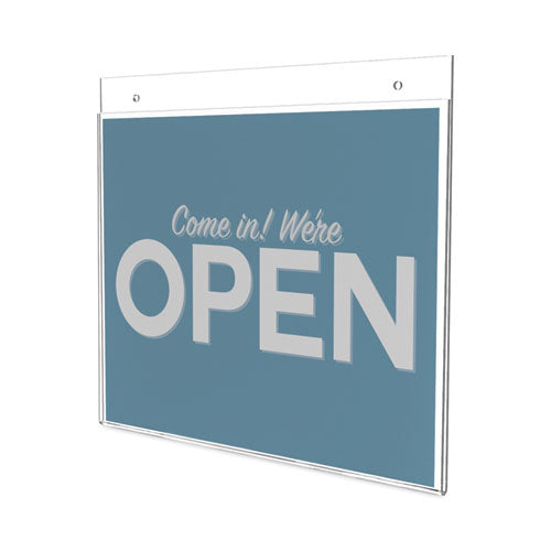 Image of deflecto® 68301 Classic Image Wall-Mount Sign Holder, Landscape, 11 x 8.5, Clear