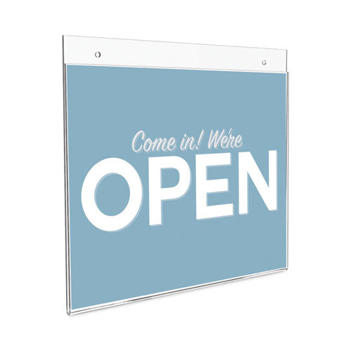 Image of deflecto® 68301 Classic Image Wall-Mount Sign Holder, Landscape, 11 x 8.5, Clear
