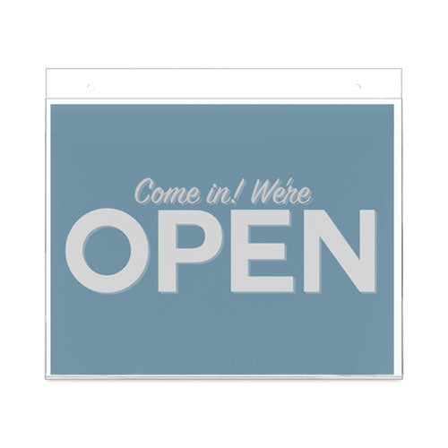 Image of deflecto® 68301 Classic Image Wall-Mount Sign Holder, Landscape, 11 x 8.5, Clear