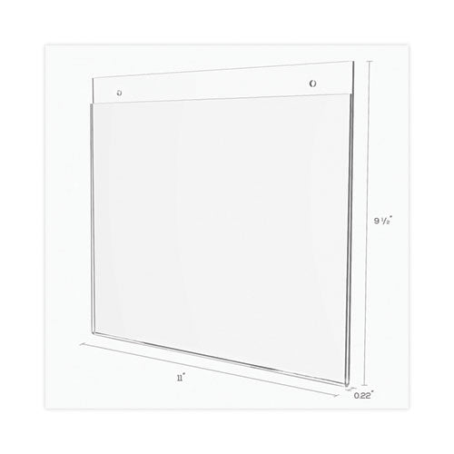 Image of deflecto® 68301 Classic Image Wall-Mount Sign Holder, Landscape, 11 x 8.5, Clear