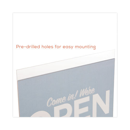 Image of deflecto® 68301 Classic Image Wall-Mount Sign Holder, Landscape, 11 x 8.5, Clear
