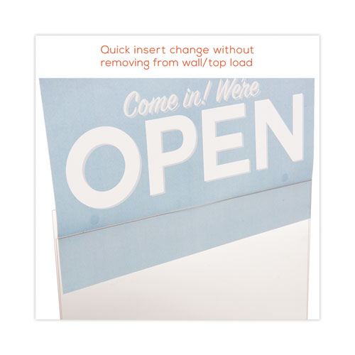 Image of deflecto® 68301 Classic Image Wall-Mount Sign Holder, Landscape, 11 x 8.5, Clear
